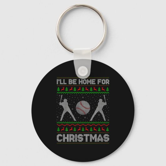 Porte-clés Srty Baseball Player Ugly Christmas Sweaters Xmas  (Recto)