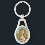 Porte-clés St. Agnes de Rome (BC 01)<br><div class="desc">Crédit d'image (BC 01) : Image antique de Saint-Agnès de Rome, tirée d'une empreinte dévotionnelle de la fin du 19ème siècle au début du 20ème siècle en chromolithographie avec des accents dorés, publiée à l'origine par J.L. Buysse-Caals, Malines, Belgique, de la collection privée du concepteur d'éphémères religieux. Fête : 21...</div>