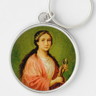 Porte-clés St. Apollonia (BLA 001) Premium Round Metal