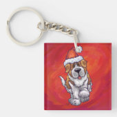 Porte-clés St Bernard Noël En Rouge (Devant)