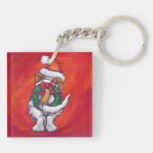 Porte-clés St Bernard Noël En Rouge (Dos)