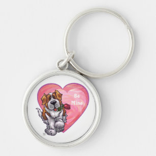 Porte-clés St. Bernard Valentine's Day