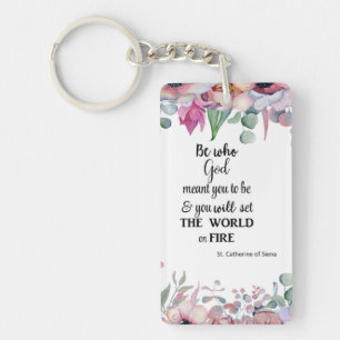 Porte-clés St Catherine de citation florale de Sienne