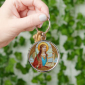 Porte-clés St. Cecilia de Rome (BK 003) Métal rond (Main)