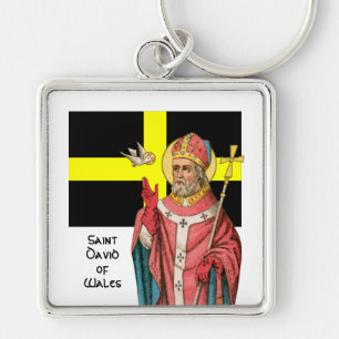 Porte-clés St. David du Pays de Galles (P 001) et son drapeau