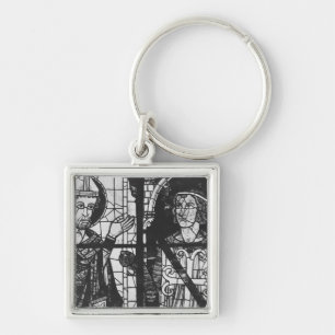 Porte-clés St Denis donnant l'oriflamme au chevalier clément