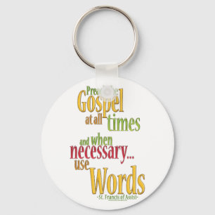 Porte-clés St Francis de citation d'Assisi