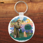 Porte-clés St Francis (ff) - Orange Tabby cat (Recto)