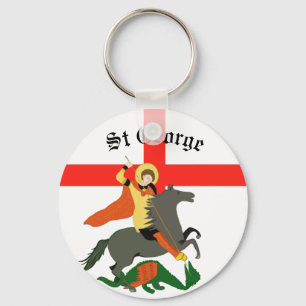 Porte-clés St George et le Dragon et la Croix de St George