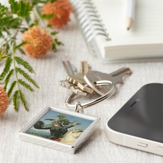 Porte-clés St George luttant avec le dragon (Côté)