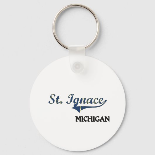 Porte-clés St. Ignace Michigan City Classic (Recto)