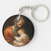 Porte-clés St. Joseph & Enfant Jésus (Dos)
