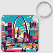 Porte-clés St Louis, Missouri | L'arc de passerelle (Dos)