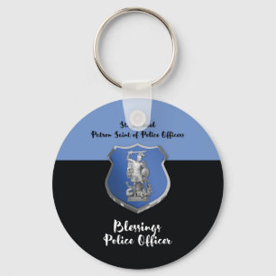 Porte-clés St. Michael Blessings au nouveau policier