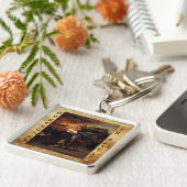 Porte-clés St Michael et le Dragon, noir brun (Côté)