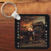 Porte-clés St Michael et le Dragon, noir brun (Recto)