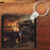 Porte-clés St Michael et le Dragon, noir brun (Verso)