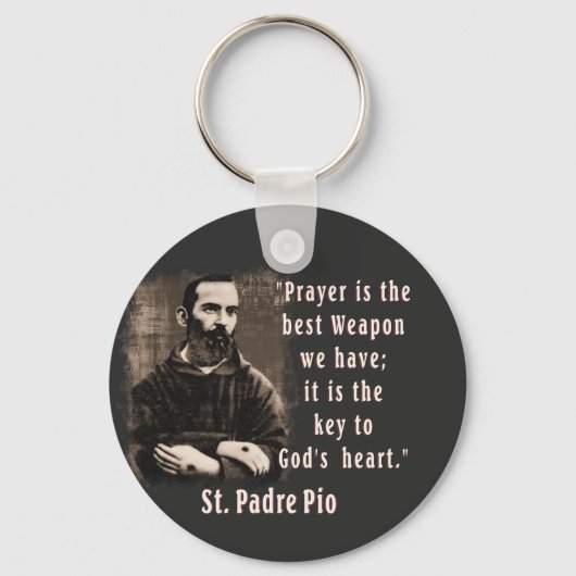 Porte-clés St Padre Pio Catholique Saint A-092721 (Recto)