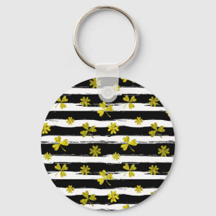 Porte-clés st patrick noir blanc