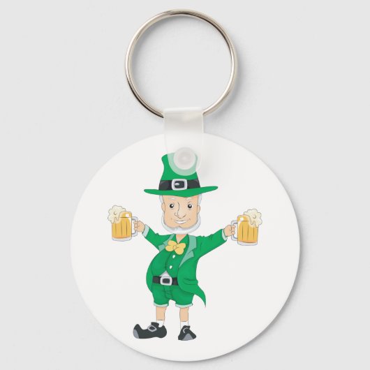 Porte-clés St Patrick’s Day Leprechaun with Beer Mugs (Verso)