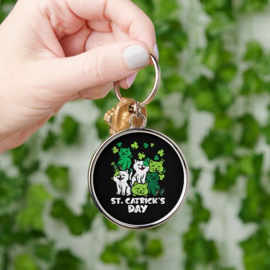 Porte-clés St Patricks Catricks Day Cats Saint Pattys (Main)