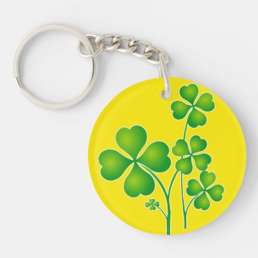 Porte-clés St. Patrick's Day Clover + vos idées (Devant)