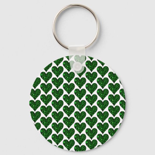 Porte-clés St. Patrick's Day Emerald Heart (Recto)