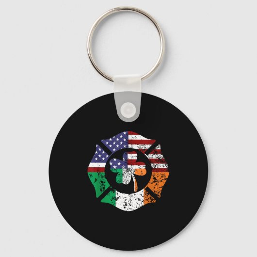 Porte-clés St Patrick's Day Fireman Gift Proud Firefighter Qu (Recto)