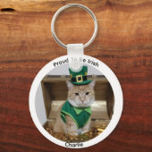 Porte-clés St Patrick's Day Leprechaun Cat Keychain (Verso)
