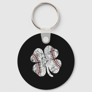 Porte-clés St. Patricks Day Shamrock Baseball Saint Paddys Ki