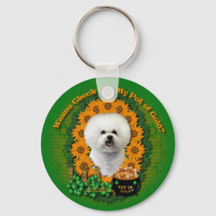 Porte-clés St Patricks - Pot of Gold - Bichon Frise