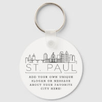 St. Paul Styliszed Skyline | Slogan personnalisé