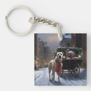 Porte-clés Staffordshire américain Saison des Fêtes de Noël