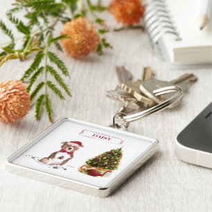 Porte-clés Staffordshire Bull Terrier Funny Chien de Noël