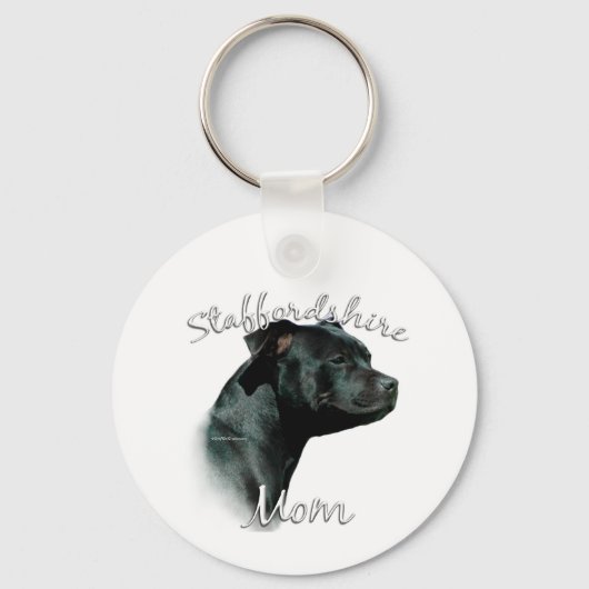 Porte-clés Staffordshire Bull Terrier Maman 2 (Recto)
