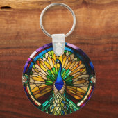 Porte-clés Stained Glass Peacock (Recto)