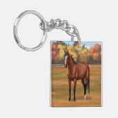Porte-clés Stallion Cheval du Quartier Brown Bay (Devant gauche)