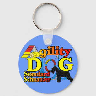 Porte-clés Standard_Schnauzer_Agilité