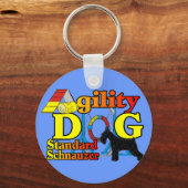 Porte-clés Standard_Schnauzer_Agilité (Recto)