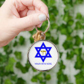 PORTE-CLÉS STAR DE DAVID & SYMBOLE DE VIE (Main)