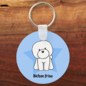 Porte-clés Star de Kawaii Bichon Frise (Recto)