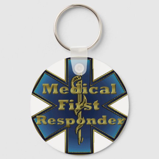 Porte-clés Star of Life - Premier répondeur Médicale (Recto)