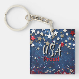 Porte-clés Star Spanged USA Fière