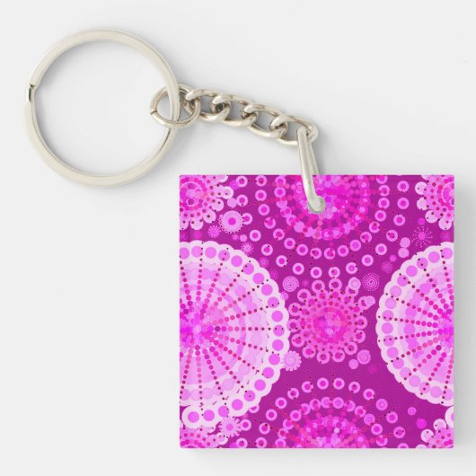 Porte-clés Starburds et pingwheel, améthyste violet (Devant)