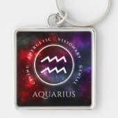 Porte-clés Starfield Aquarius Water Bearer Western Zodiac (Devant)