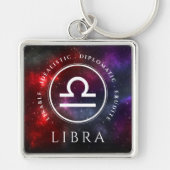 Porte-clés Starfield Libra mis à l'échelle du Zodiac occident (Devant)