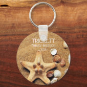 Porte-clés Starfish Et Seashells Beach Reunion Famille (Recto)