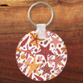 Porte-clés Starfish Shells : Motif scandinave (Recto)