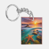 Porte-clés Starfish sur la plage à Dawn (Devant gauche)