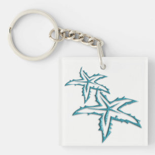 Porte-clés Starfish turquoise